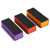 Баф Lpnails чорно-жовтогарячий, блакитно-чорний, рожево-чорний AVADONA