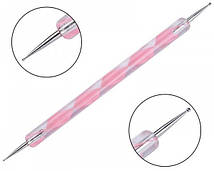 Дотс для дизайну нігтів LPnails двосторонній рожевий.