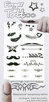 3D слайдер для дизайна ногтей Finger Tattoo - Feather&