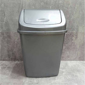 Відро для сміття з кришкою 5 л сіре  Алеана 122061