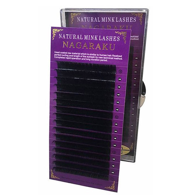 Вії для нарощування чорні Nagaraku 14 mm B 0.07 AVADONA, фото 1