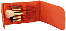 Набір пензлів для макіяжу Zoreya 5 шт Оранжевий AVADONA