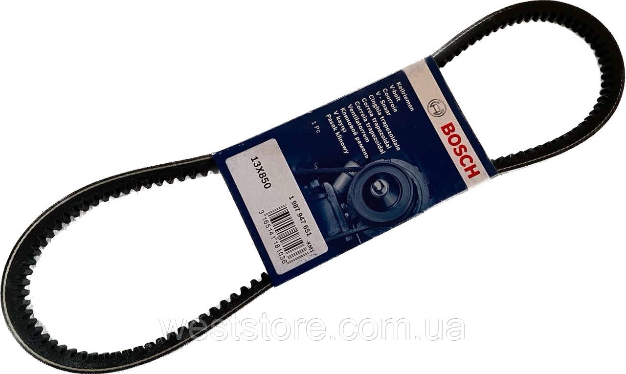 Ремень кондиционера Ланос Lanos (13х850) зубчатый Bosch (Бош)1987947651 ...