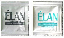 ELAN Фарба для брів та вій №02 Темно-коричнева 5г + ОКИСНИК Dark brown №02