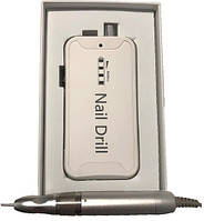 Фрезер 35000 обор. Nails Drill 389 з акумулятором, White