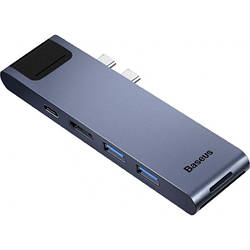 USB-хаб концентратор Baseus Thunderbolt C 7-in-1 — Gray (CAHUB-L0G)
