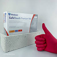 Нитриловые перчатки повышенной плотности 4 грамм Medicom Advanced Extend красный «XS» - 100 шт ( "№ 1100")