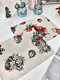 Серветка сервірувальна Новорічна під тарілку, гобеленова, фото 5