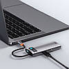 USB-хаб концентратор Baseus 5-в-1 Metal Gleam Multifunctional 5-in-1 Type-C Gray (CAHUB-CX0G), фото 7