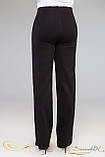 Модні брюки з високою посадкою і вільним кроєм з турецького трикотажу зі стразами великого розміру 50-56, фото 4