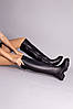 Жіночі демісезонні Ботфорти ShoesBand Чорні натуральні шкіряні на вузьку ногу всередині байка 36 (23,5 см) (Ѕ67691д), фото 6
