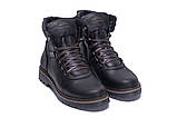 Зимові черевики чорні чоловічі шкіряні з хутром, фото 2