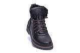 Зимові черевики чорні чоловічі шкіряні з хутром, фото 7