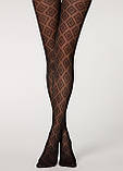 Calzedonia Жіночі колготи з візерунком С/М 4832 чорні, фото 3