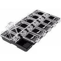 Контейнер для декору LPnails 12 секцій. Чорний