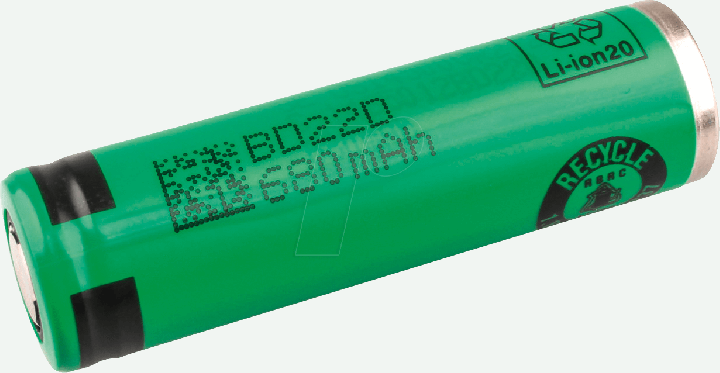 Аккумулятор 14500 Murata US14500VR2 Li-Ion 680mAh, 4.2/3.6/3.0V, фото 1