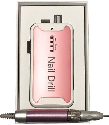 Фрезер 35000 обор. Nails Drill 389 з акумулятором, PinkEStyle