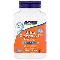 Ультра Омега 3 и Витамин D, Ultra Omega 3-D, 90 Гелевых Капсул z12-2024