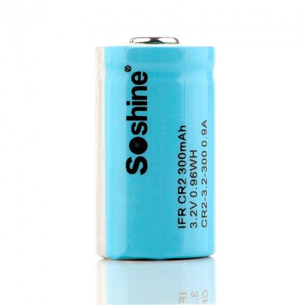 Аккумулятор 15266/CR2 LiFePO4 Soshine CR2-3.2-300 Button 300mAh, 0.2A, 3.6/3.2/2.0V
