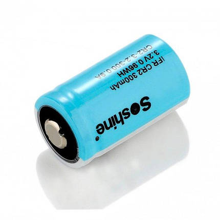 Аккумулятор 15266/CR2 LiFePO4 Soshine CR2-3.2-300 Button 300mAh, 0.2A, 3.6/3.2/2.0V, фото 3