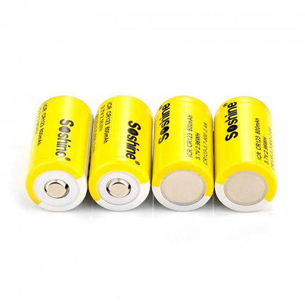 Акумулятор 16340/CR123 Soshine RCR123-3.7-800 Li-Ion 800 mAh 2.1A, 4.2/3.7/2.75V, фото 4