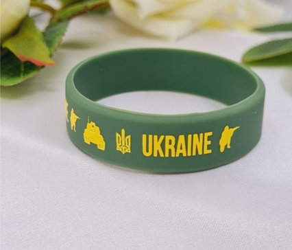 Браслет силіконовий "Україна" зелений