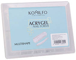 Верхні форми арочні Komilfo Acry Gel Top Nail Forms 120шт