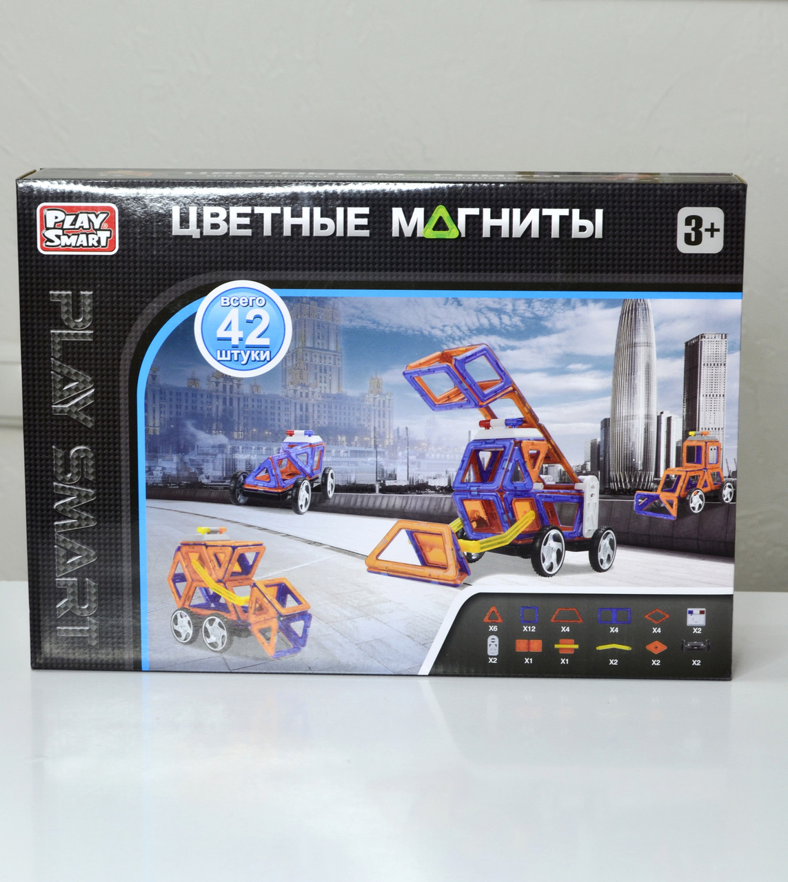 Магнітний конструктор Play Smart 2488 на 42 деталі