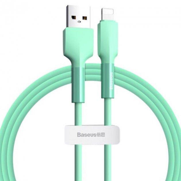 Кабель зарядный Baseus Silica USB - Lightning 2A 1м Green (CALGJ-06)