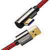 Кабель зарядный Baseus USB Cable to USB-C Legend Elbow 66W 1м Red (CACS000409), фото 2
