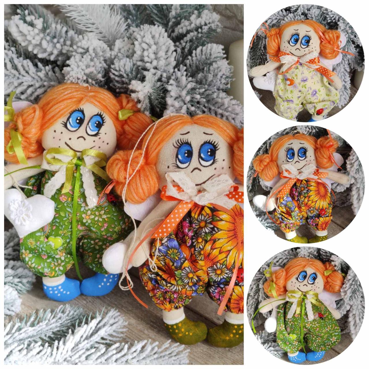 Текстильний янгол, ангел ручної роботи, авторська іграшка янгол, оберіг янгол, 22см,, фото 1