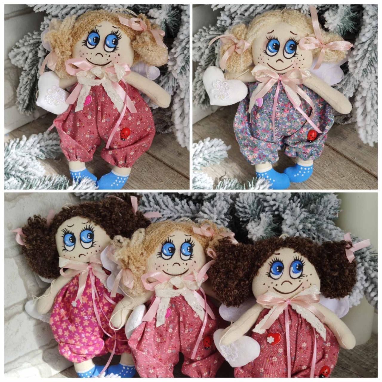 Текстильний янгол, ангел ручної роботи, авторська іграшка янгол, оберіг янгол, 22см,, фото 1