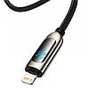 Кабель зарядний Baseus Display Fast Charging Type-C to Lightning 20 W 2 м Black (CATLSK-A01), фото 4