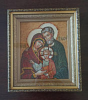 Ікона "Святе Сімейство" з бурштину на подарунок 33*28см