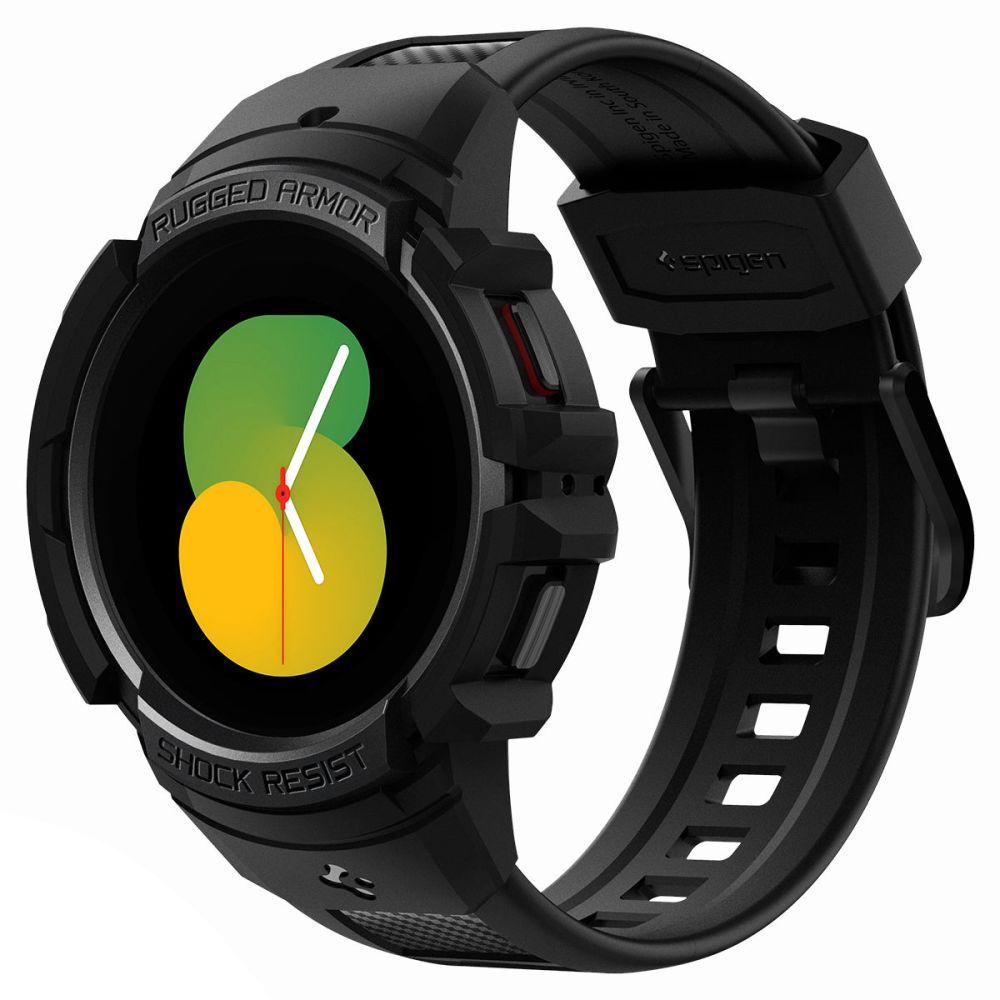 Чохол та ремінець Spigen для Galaxy Watch 4/5 (44mm) Rugged Armor "PRO" 2 in1 Black (ACS05394)