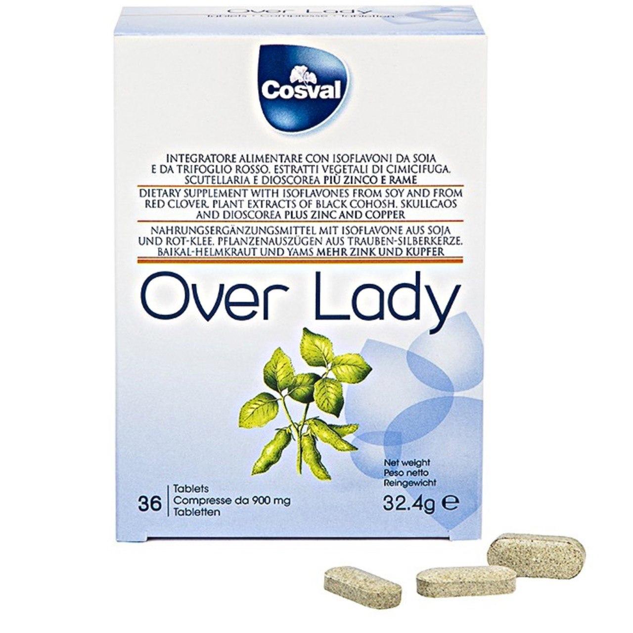 Cosval Over lady із ізофлавоними сої, червоною конюшиною, для жінок після 40, 36 кап