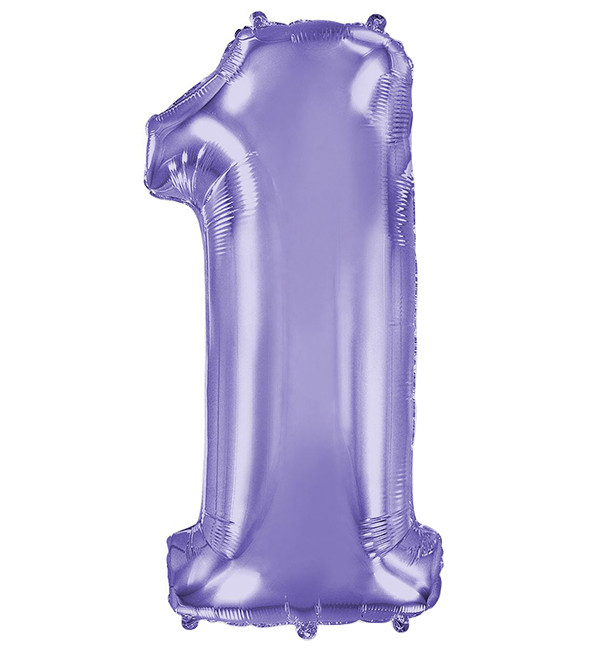 Кулька Цифра "1" (100 см), Іспанія, колір - бузковий