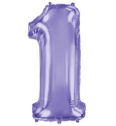 Кулька Цифра "1" (100 см), Іспанія, колір - бузковий