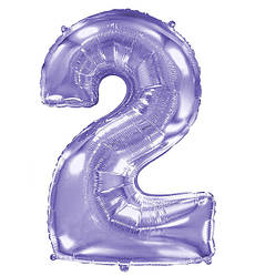 Кулька Цифра "2" (100 см), Іспанія, колір - бузковий