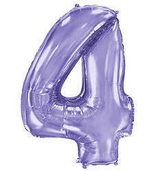Кулька Цифра "4" (100 см), Іспанія, колір - бузковий
