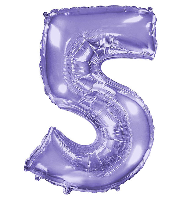 Кулька Цифра "5" (100 см), Іспанія, колір - бузковий