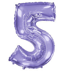 Кулька Цифра "5" (100 см), Іспанія, колір - бузковий