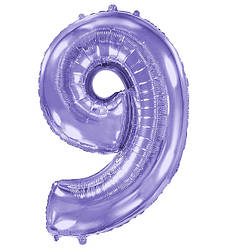 Кулька Цифра "9" (100 см), Іспанія, колір - бузковий