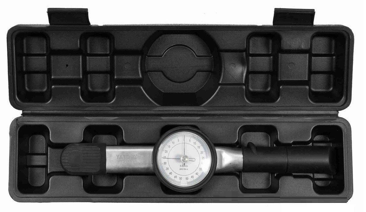 Ключ динамометричний YATO : квадрат 3/8", F= 5- 50 Нм зі стрілочно циферблатною шкалою YT-07833