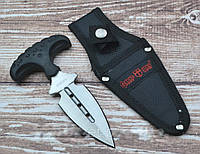 Нож тычок армейский Кобра пуш даггер + чехол, рукоять прорезинена, тычковый нож на подарок туристу, охотнику