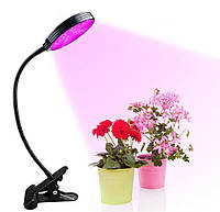 Ультрафіолетова фітолампа від USB для рослин з пультом управління на прищепці 10W гнучка лед фіто світильник