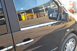 Окантовка скла (2 шт, нерж) для Mercedes Vito W638 1996-2003 рр