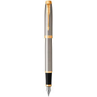 Ручка перьевая Parker IM 17 Brushed Metal GT FP F (22 211)