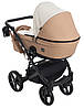Коляска 2 в 1 Bair Kiwi ECO BK-55/24 світло-бежевий / карамель, фото 4