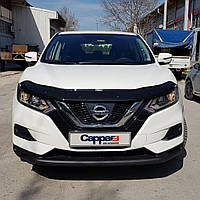 Дефлектор капота (мухобойка) EuroCap (2017-2024) для авто. Nissan Qashqai